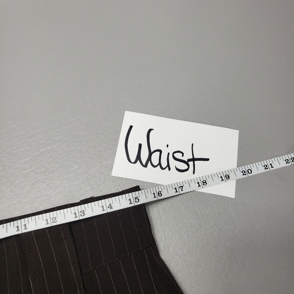 I.L.U brown and white striped flare dress pants juniors size 7 - Picture 9 of 12